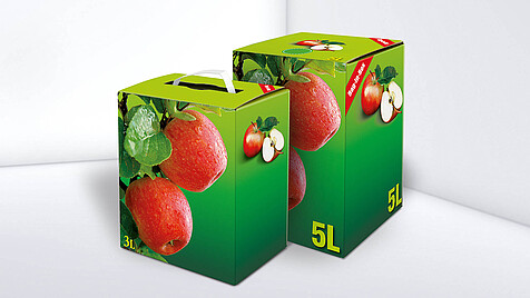 5l carton with apple print