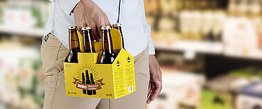 Beer basket in the department store